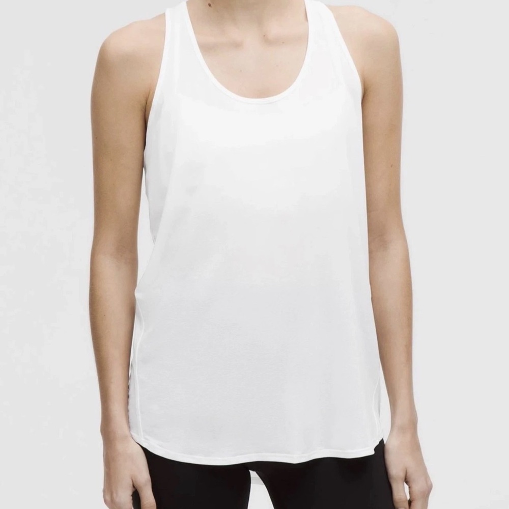 Lululemon Essential Tank Racerback PLEATED•   WHITE• NWT•Size 2